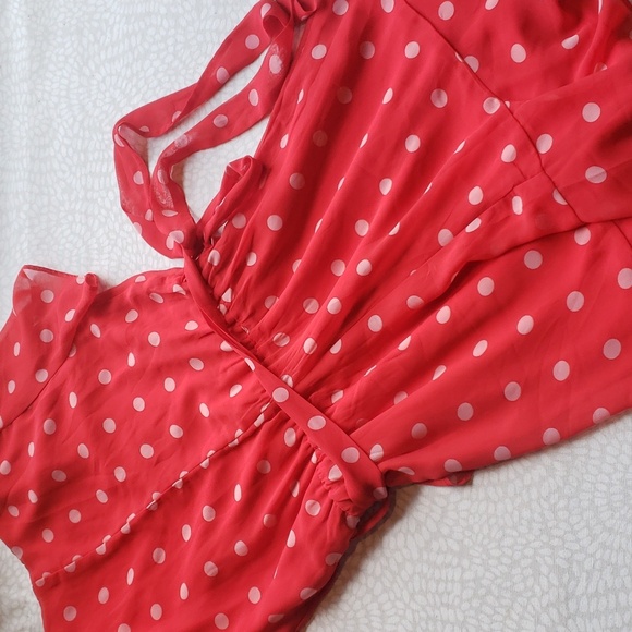 Francesca's Mi Ami Red and White Polka-dot Dress Size XXS - NWT - Picture 11 of 12